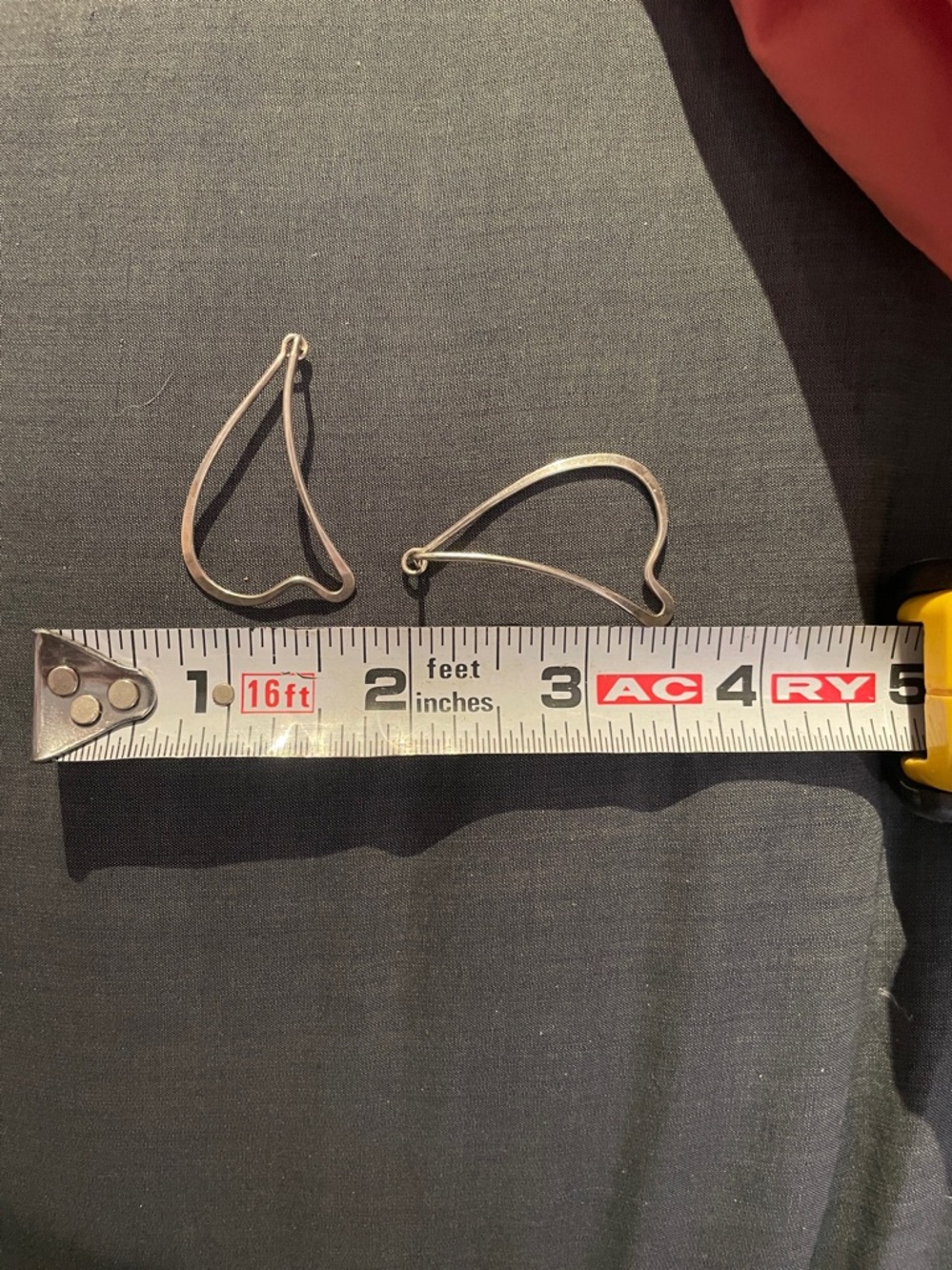 Ed Levin stamped sterling silver earrings hoops